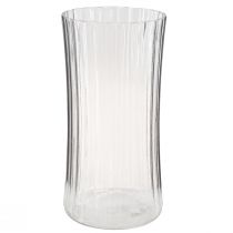 Product Flower vases made of glass Vase Retro Clear Ø12cm H24cm 2pcs