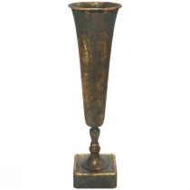Floor vase metal gold gray vase antique look Ø15.5cm H57cm