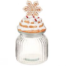 Product Candy jar Christmas cookie jar snowflake H20cm