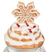 Product Candy jar Christmas cookie jar snowflake H20cm
