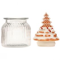 Product Christmas bonbonniere glass, fir cookie jar Ø11cm H21cm