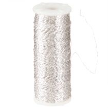 Product Bouillon effect wire 100g silver decorative wire craft wire zigzag shape