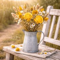 Product Dried flower bouquet with roses made of Sola wood. Elegant bouquet for natural home decoration. 50cm