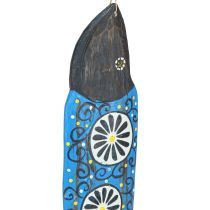 Product Colorful fish wooden decoration for hanging blue and green 38cm 2 pieces