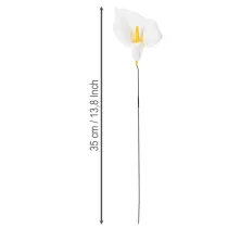 Product Artificial Calla Lily with yellow stamen, decorative blossoms, 35cm, 10 pieces