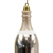 Champagne bottle to hang light gold 10pcs