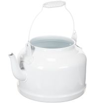 Product Charming decorative teapot in white, metal planter in country style, vintage planter 27x20.5cm
