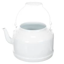 Product Charming decorative teapot in white, metal planter in country style, vintage planter 27x20.5cm
