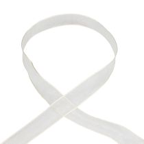 Product Chiffon ribbon organza ribbon decorative ribbon organza cream 25mm 20m