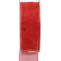 Product Chiffon ribbon organza ribbon decorative ribbon organza red 40mm 20m