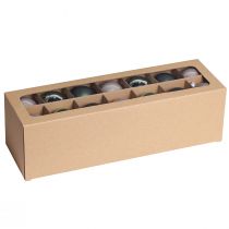 Product Christmas tree balls made of glass green mother of pearl grey Ø5cm 24 pcs
