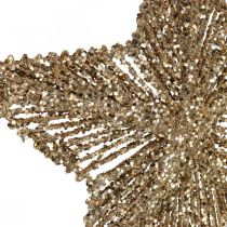 Product Christmas tree decorations, Advent decoration, star pendant golden W30cm 4 pieces