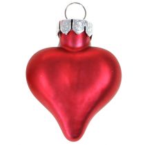 Product Christmas tree decorations hearts red 3cm 22 pcs