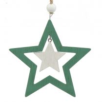 Product Christmas tree decorations mix green, white 10cm 9pcs