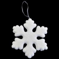 Product Christmas tree decoration snowflake hanging decoration Christmas white 15cm
