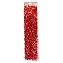 Product Christmas tree decoration Christmas, wavy tinsel red shimmering 50cm