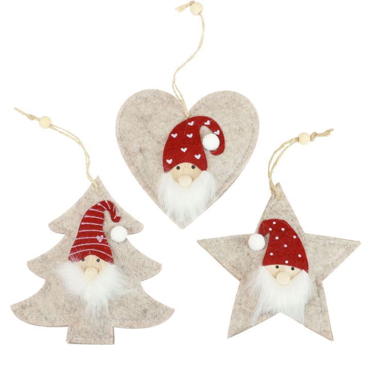 Product Christmas tree decorations gnomes Christmas gnomes 13-15cm 6pcs