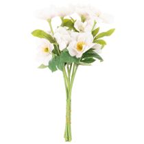 Product Artificial Christmas rose bunch, Christmas bouquet, 35cm, 6 pieces