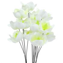 Product Christmas rose on wire white 50pcs