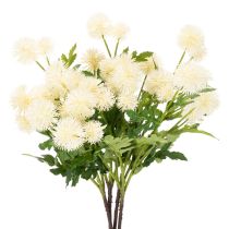 Product Artificial chrysanthemum flower, creamy white bunch, decorative branch, large 56cm, 4 pieces