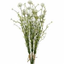 Artificial drumstick white craspedia bundle drying bouquet 3pcs