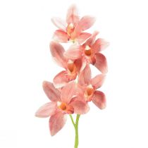 Product Cymbidium orchid artificial 5 flowers peach 65cm
