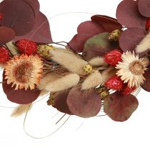 Product DIY Box Ring Dried Flower Wreath Strawflowers Ø30cm - Boho Decorative Ring - Design Your Own