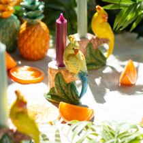 Product Exotic candle holder ceramic birds hand-painted H14.5cm 2 pcs