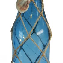 Product Glass bottle maritime blue bottles with LED H28cm 2pcs