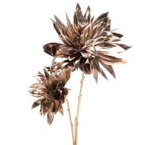 Product Artificial dahlia flower, long-stemmed with two blossoms, 75cm