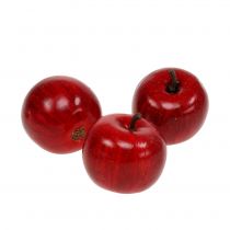 Decorative apple red glossy 4.5cm 12pcs