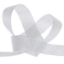 Product Decorative ribbon silver different widths 22.5m