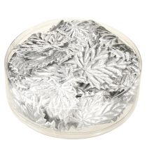 Product Decorative silk leaves 5cm silver 60 pcs
