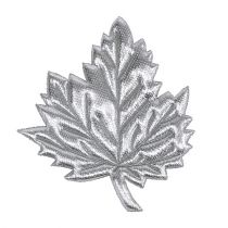 Decorative leaves made of silk 5cm silver 60p