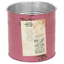 Product Decorative purple metal tin for planting, Ø15.5cm H15cm