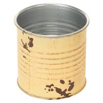 Product Decorative tin, summer apricot color, metal tin, plant pot, Ø8cm H7.5cm