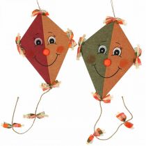 Deco kite for hanging assorted colors 40cm 2pcs