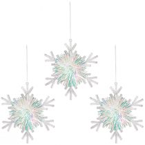 Product Decorative ice crystal snowflake for hanging Ø15cm 3pcs