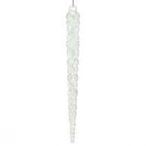 Product Decorative icicles for hanging winter clear glitter 14cm 4pcs