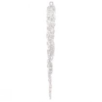 Product Decorative icicles for hanging winter decoration clear 18.5cm 3pcs