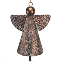 Product Decorative Guardian Angel Metal Bell Bronze White Vintage Shabby Chic 21x13.5x24cm