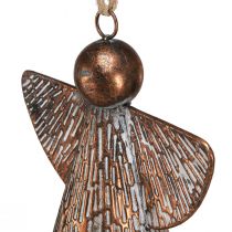 Product Decorative Guardian Angel Metal Bell Bronze White Vintage Shabby Chic 21x13.5x24cm