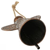 Product Decorative Guardian Angel Metal Bell Bronze White Vintage Shabby Chic 21x13.5x24cm