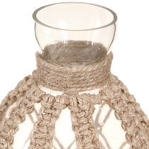 Product Decorative Bottle Glass Macrame Bottle Vase Ø10cm H27cm