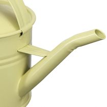 Product Decorative metal watering can, green/yellow, small, 28x13x17cm, 1.25l, vintage look, balcony decoration
