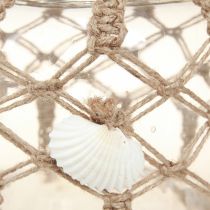 Product Decorative Glass Macrame Shells Table Decoration Hanging Decoration Ø14cm