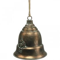 Decorative bell, metal bell, golden bell for hanging Ø20.5cm H24cm