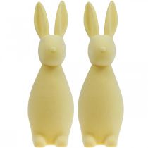 Product Decorative Easter Bunny – 2nd Choice – Flocked Light Yellow H29.5cm 2 pcs