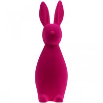 Product Decorative Pink Rabbit, Flocked Easter Bunny, H47cm