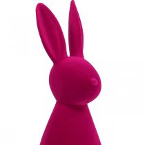 Product Decorative Pink Rabbit, Flocked Easter Bunny, H47cm